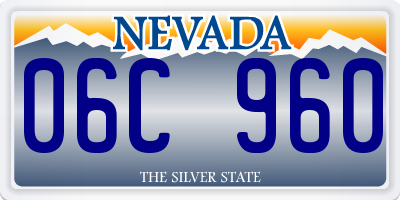 NV license plate 06C960