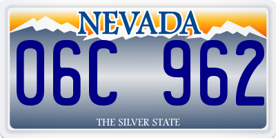 NV license plate 06C962