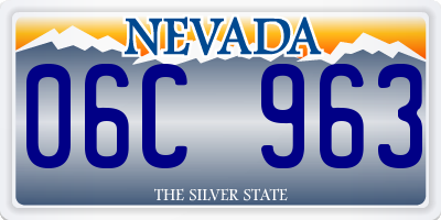 NV license plate 06C963