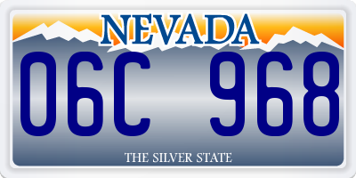NV license plate 06C968