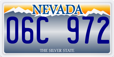 NV license plate 06C972