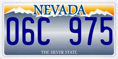 NV license plate 06C975
