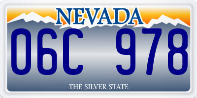 NV license plate 06C978