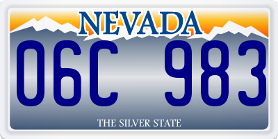 NV license plate 06C983