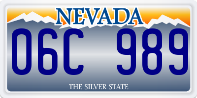 NV license plate 06C989