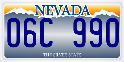 NV license plate 06C990