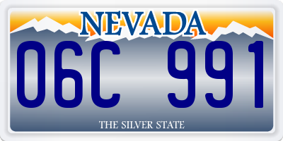 NV license plate 06C991