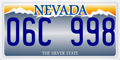 NV license plate 06C998