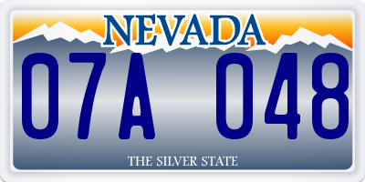 NV license plate 07A048