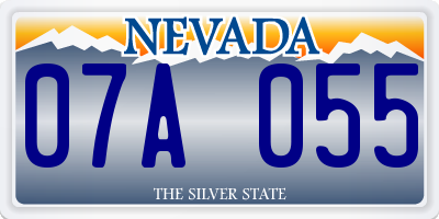 NV license plate 07A055