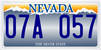 NV license plate 07A057