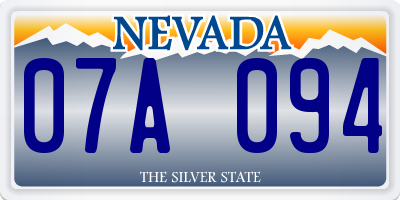 NV license plate 07A094