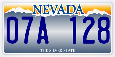 NV license plate 07A128