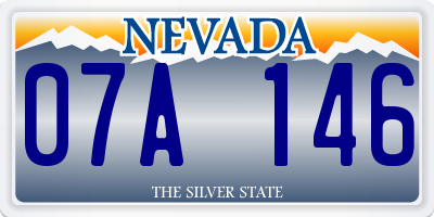 NV license plate 07A146