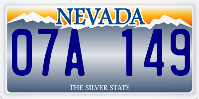 NV license plate 07A149