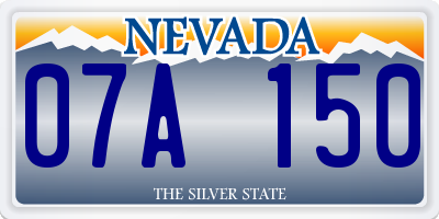 NV license plate 07A150