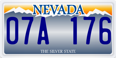 NV license plate 07A176