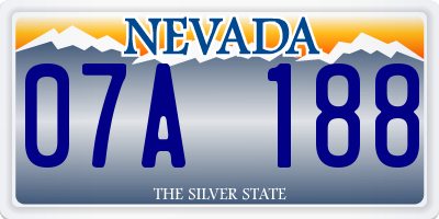 NV license plate 07A188