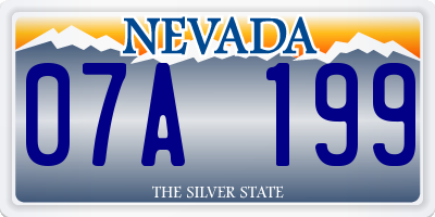 NV license plate 07A199