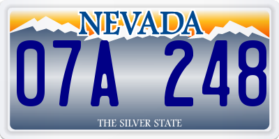 NV license plate 07A248