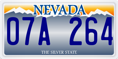 NV license plate 07A264