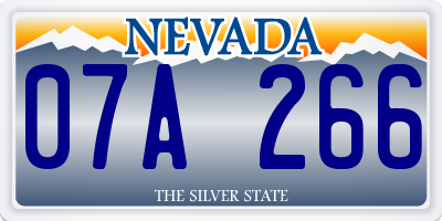 NV license plate 07A266