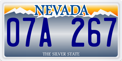 NV license plate 07A267