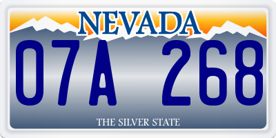 NV license plate 07A268