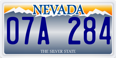 NV license plate 07A284