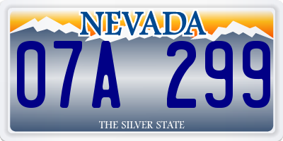 NV license plate 07A299