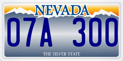 NV license plate 07A300