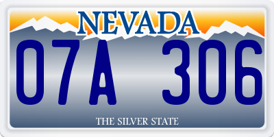 NV license plate 07A306