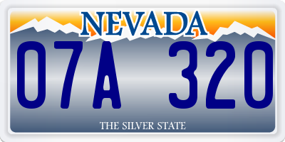 NV license plate 07A320