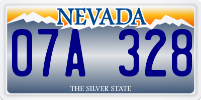 NV license plate 07A328