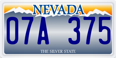 NV license plate 07A375