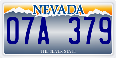 NV license plate 07A379