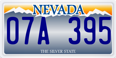 NV license plate 07A395