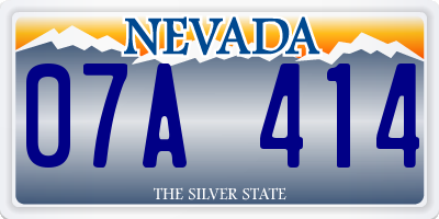 NV license plate 07A414