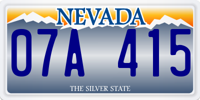 NV license plate 07A415