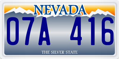 NV license plate 07A416