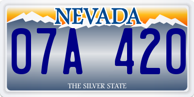 NV license plate 07A420