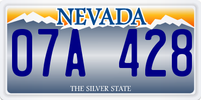 NV license plate 07A428