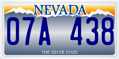 NV license plate 07A438