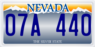 NV license plate 07A440