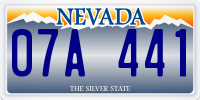 NV license plate 07A441