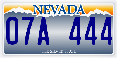 NV license plate 07A444