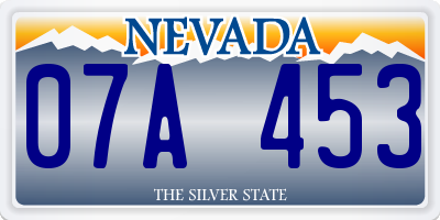 NV license plate 07A453