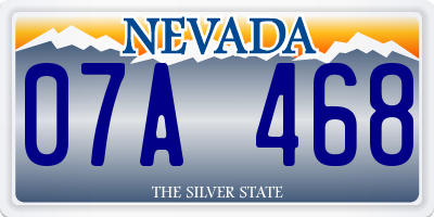 NV license plate 07A468