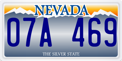 NV license plate 07A469