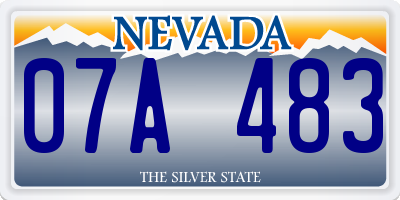 NV license plate 07A483